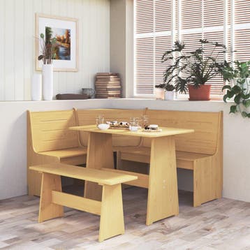 vidaXL Hoekbank REINE 151 cm massief grenenhout honingbruin, Huis en Inrichting, Verzenden, Nieuw
