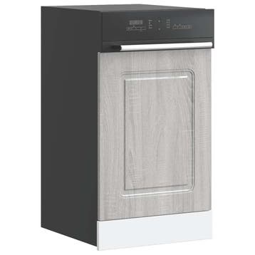 vidaXL Vaatwaspaneel Kalmar 45x1,5x57 cm bewerkt hout grijs, Verzenden, Nieuw