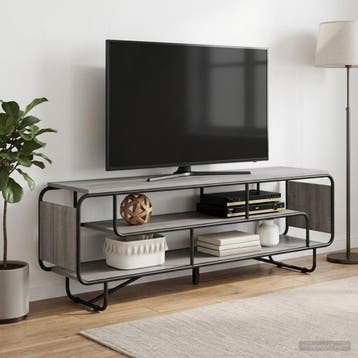 vidaXL TV Stand 180 x 36 x 45 cm Grijs Sonoma Bewerkt hout, Verzenden, Nieuw