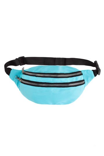 KIMU® Heuptas Lichtblauw 2 Ritsen Fanny Pack met Twee Vakken, Ophalen of Verzenden, Nieuw