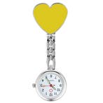 Fako - Verpleegstershorloge - Hart - Geel, Bijoux, Sacs & Beauté, Verzenden