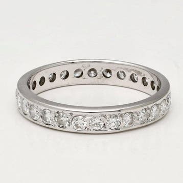 Ring - 18 karaat Witgoud Diamant (Natuurlijk)