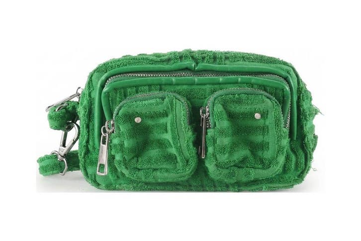 Nunoo Schoudertas Groen, Handtassen en Accessoires, Tassen | Damestassen, Groen, Zo goed als nieuw, Verzenden