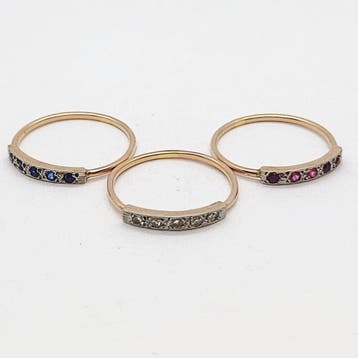 Ring - 18 karaat Geel goud Diamant (Natuurlijk) - Robijn, Nieuw