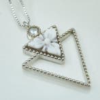 Zilver - Ketting met hanger - Handgesneden camee