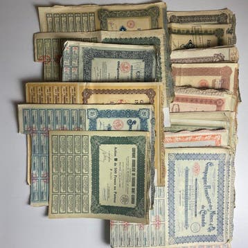 Frankrijk. 251 French share certificates (Zonder