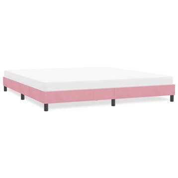 vidaXL Bedframe zonder matras 180x220 cm fluweel roze, Huis en Inrichting, Verzenden, Nieuw
