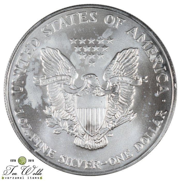 États-Unis. 1 Dollar 2004 Silver Eagle - Elvis Love Me, Postzegels en Munten, Munten | Europa | Niet-Euromunten