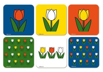 Onderzetters: Tulpen, Dick Bruna, Maison & Meubles, Accessoires pour la Maison | Sous-verres & Sous-plats, Ophalen of Verzenden
