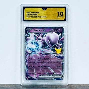 Pokémon Graded card - Mewtwo ex 064- 30th Anniversary –