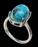 Turquoise - Zilver, La Gemme des Pharaons – Turkoois Ring -