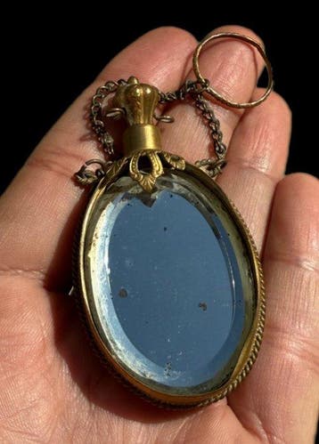 Flacon de parfum - Rareté : Porte-parfum Art Nouveau avec, Antiquités & Art