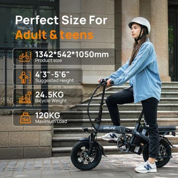 F1L Elektrische Fiets - 14-inch Wielen - Opvouwbare Smart, Verzenden