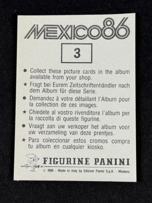1986 Panini Mexico 86 World Cup, Mascotte Pique #3 - 1, Verzamelen, Stickers