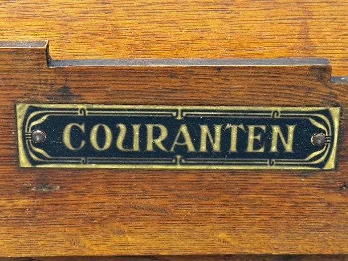 Schitterende Amsterdamse school posthouder krantenbak -, Antiquités & Art, Art | Objets design