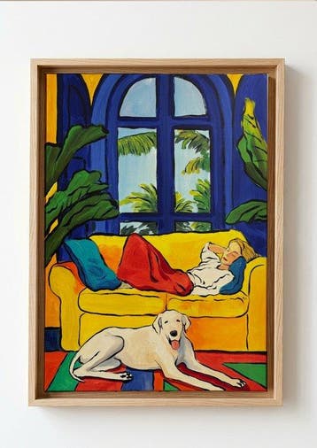 E. García - Chica y su perro XL