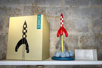 Tintin - Statuette Moulinsart 46405 - La fusée au décollage, Nieuw