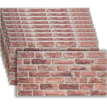 3D-wandpanelen - Donker roodbruine baksteen, Verzenden