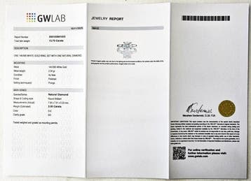Verlovingsring - 14 karaat Witgoud - 2.00ct. tw. Diamant