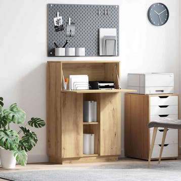 vidaXL Bureau Artisan Eiken Bewerkt hout 71.5 x 31.5 x 106.5, Verzenden