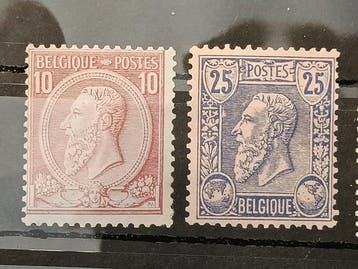 België 1884/1891 - Leopold II - OBP COB 46-52, Gestempeld