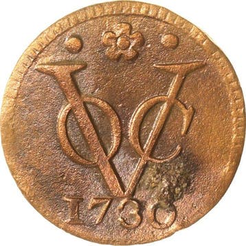 VOC - Holland. 1 Duit 1730 t/m 1734 (4 verschillende)