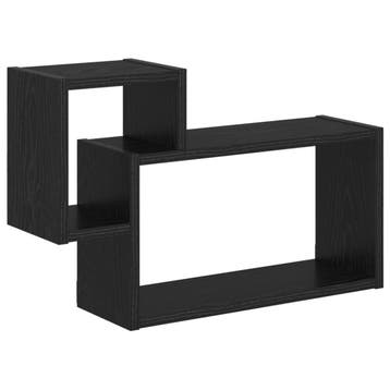 vidaXL Wandplank Muurmontage Zwart eiken 55 x 15 x 35 cm, Verzenden, Nieuw