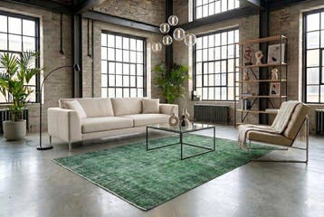 Groene vintage - Vloerkleed - 270 cm - 160 cm - met, Nieuw