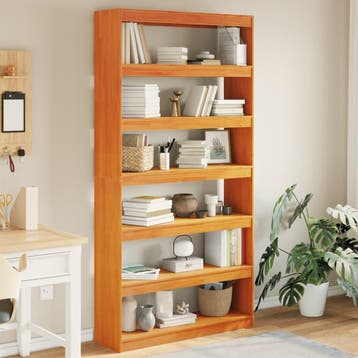 vidaXL Boekenkast / kamerscherm 100x30x199,5 cm massief, Verzenden