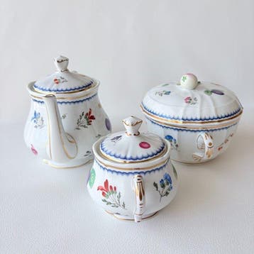 Richard Ginori - Pot (3) - Fruits italiens - Porcelaine -