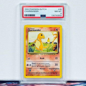 Pokémon Graded card - CHARMANDER #46 - Pokémon - PSA 8, Nieuw