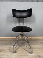 Stoel - Chroom, skai - Mid century kruk