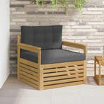 vidaXL Buitensofa Polyester wit en antracietkleurig, Verzenden, Nieuw