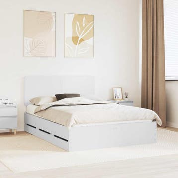 vidaXL Bedframe met lade met opslag Wit 140 x 190 cm, Verzenden, Nieuw