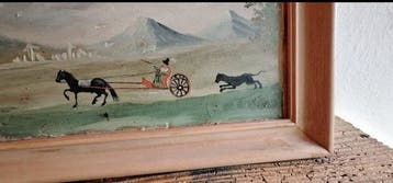 senza firma - Cacciatore e carrozza.Pulcinella