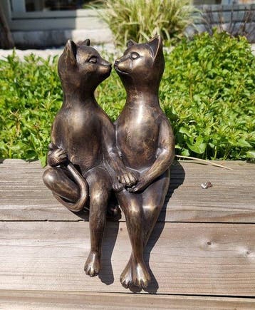 Figurine - Cats in love - Bronze