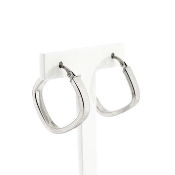 9 karaat oorringen; Ø 23,9 mm (Oorbellen), Handtassen en Accessoires, Oorbellen, Ophalen of Verzenden, Gebruikt, Wit, Goud