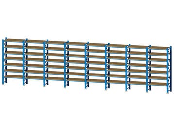 Grootvakstelling- 9 staanders 3000x1300x800-Tot lengte 11m12, Ophalen of Verzenden