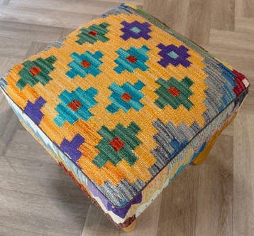 Pouf - Pouf Kelim - ( inutilisé ) - kilim tissé à la main -, Nieuw