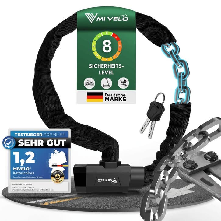 2dekans | Fietsketting Slot 6mm Gehard Staal – 90cm – Met, Vélos & Vélomoteurs, Accessoires vélo | Autres Accessoires de vélo