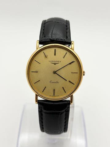 Longines - Vintage Longines Quartz Champagne Dial Gold Tone, Handtassen en Accessoires