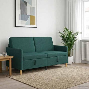 vidaXL Sofa met Opbergruimte Donkergroen 172 x 78 x 87 cm, Verzenden, Nieuw