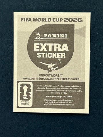 2026 Panini Cristiano Ronaldo - 1 Sticker - Excellent (EX)