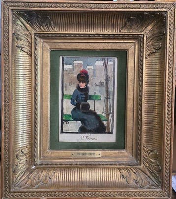 Vittorio Matteo Corcos (1859-1933) - Linverno, Antiek en Kunst