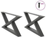 vidaXL Salontafelpoten 2 st 70x(30-31,3) cm staal antraciet, Verzenden, Nieuw