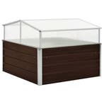vidaXL Tuinkas 100x100x85 cm gegalvaniseerd staal bruin, Verzenden