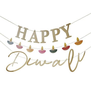 Diwali Letterslinger 1,5m, Verzenden