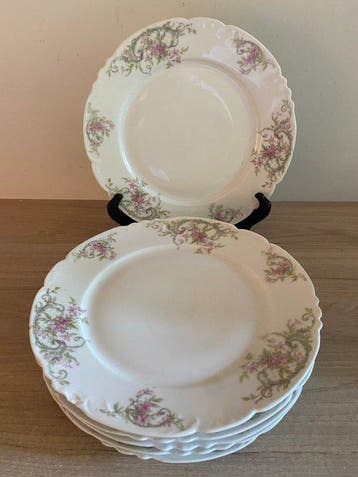Limoges - Assiette de service (6) - Porcelaine - assiette