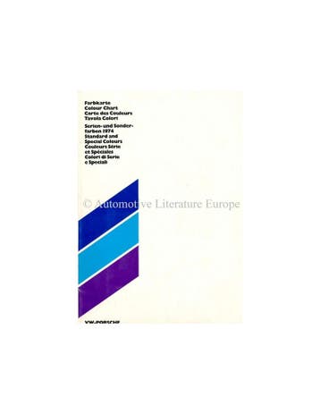 1974 VW-PORSCHE 914 KLEURENKAART BROCHURE, Ophalen of Verzenden