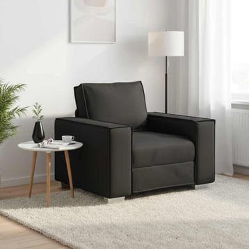 vidaXL Sofa Stoel Zwart 100 cm Kunstleer, Verzenden